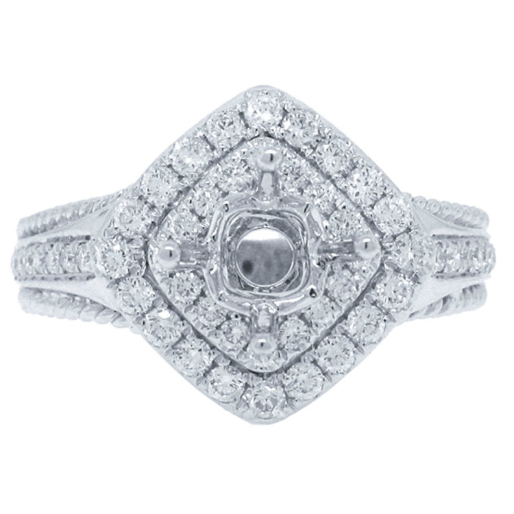 0.60ct 14k White Gold Diamond Semi-mount Ring