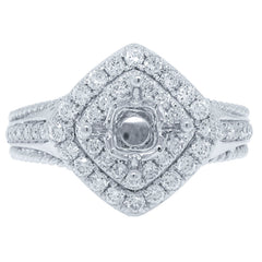 0.60ct 14k White Gold Diamond Semi-mount Ring