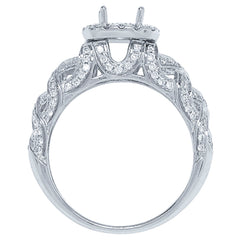 0.54ct 14k White Gold Diamond Semi-mount Ring