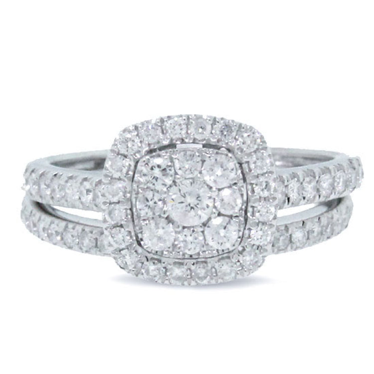 0.79ct 14k White Gold Diamond Wedding Set