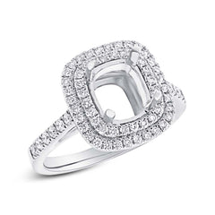 0.56ct 14k White Gold Diamond Semi-mount Ring