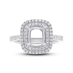 0.56ct 14k White Gold Diamond Semi-mount Ring