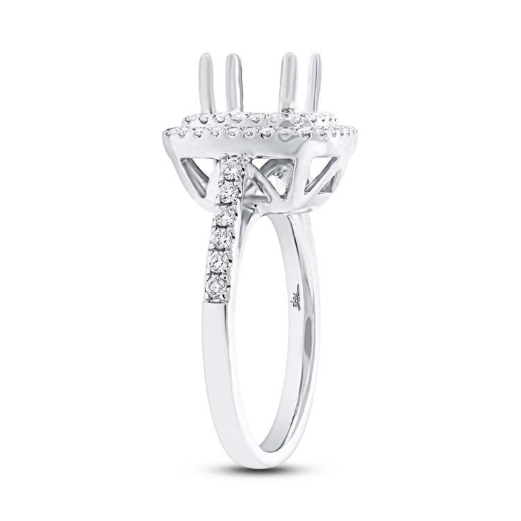 0.56ct 14k White Gold Diamond Semi-mount Ring