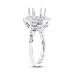 0.56ct 14k White Gold Diamond Semi-mount Ring