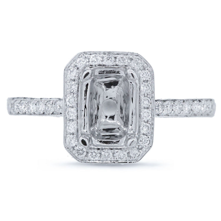 0.35ct 14k White Gold Diamond Semi-mount Ring