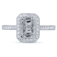 0.35ct 14k White Gold Diamond Semi-mount Ring