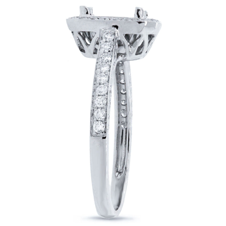 0.35ct 14k White Gold Diamond Semi-mount Ring