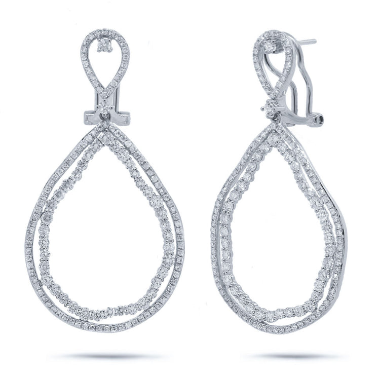 2.95ct 14k White Gold Diamond Earring