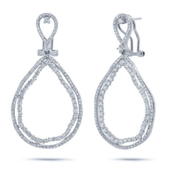2.95ct 14k White Gold Diamond Earring