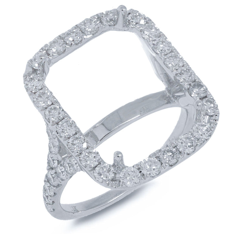 1.46ct 18k White Gold Diamond Semi-mount Ring
