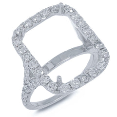 1.46ct 18k White Gold Diamond Semi-mount Ring