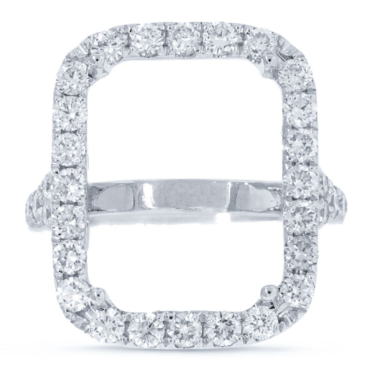 1.46ct 18k White Gold Diamond Semi-mount Ring