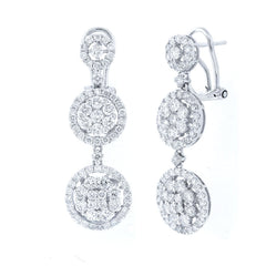 3.40ct 18k White Gold Diamond Earring