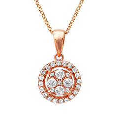 0.28ct 14k Rose Gold Diamond Pendant