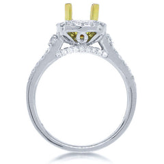 0.70ct 14k Two-tone Gold Diamond Semi-mount Ring