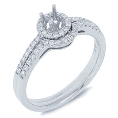 0.29ct 14k White Gold Diamond Semi-mount Ring 2-pc