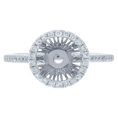 0.23ct 18k White Gold Diamond Semi-mount Ring