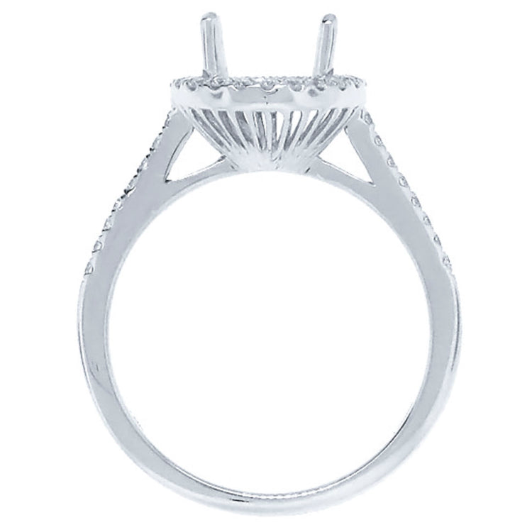 0.23ct 18k White Gold Diamond Semi-mount Ring