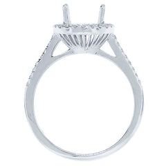0.23ct 18k White Gold Diamond Semi-mount Ring