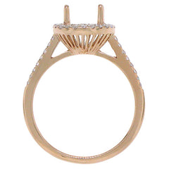 0.23ct 18k Rose Gold Diamond Semi-mount Ring