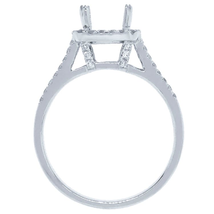0.46ct 14k White Gold Diamond Semi-mount Ring