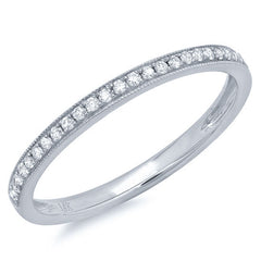 0.12ct 14k White Gold Diamond Lady's Band