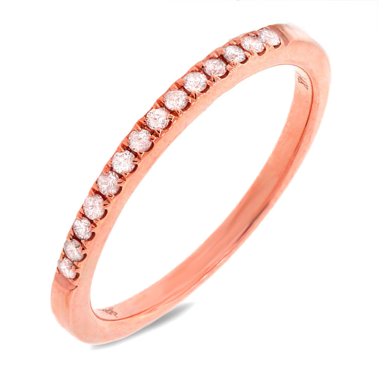 0.14ct 14k Rose Gold Diamond Lady's Band