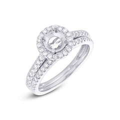 0.49ct 14k White Gold Diamond Semi-mount Ring 2-pc