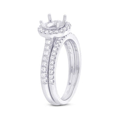 0.49ct 14k White Gold Diamond Semi-mount Ring 2-pc