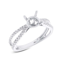 0.33ct 18k White Gold Diamond Semi-mount Ring