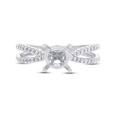 0.33ct 18k White Gold Diamond Semi-mount Ring
