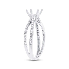 0.33ct 18k White Gold Diamond Semi-mount Ring