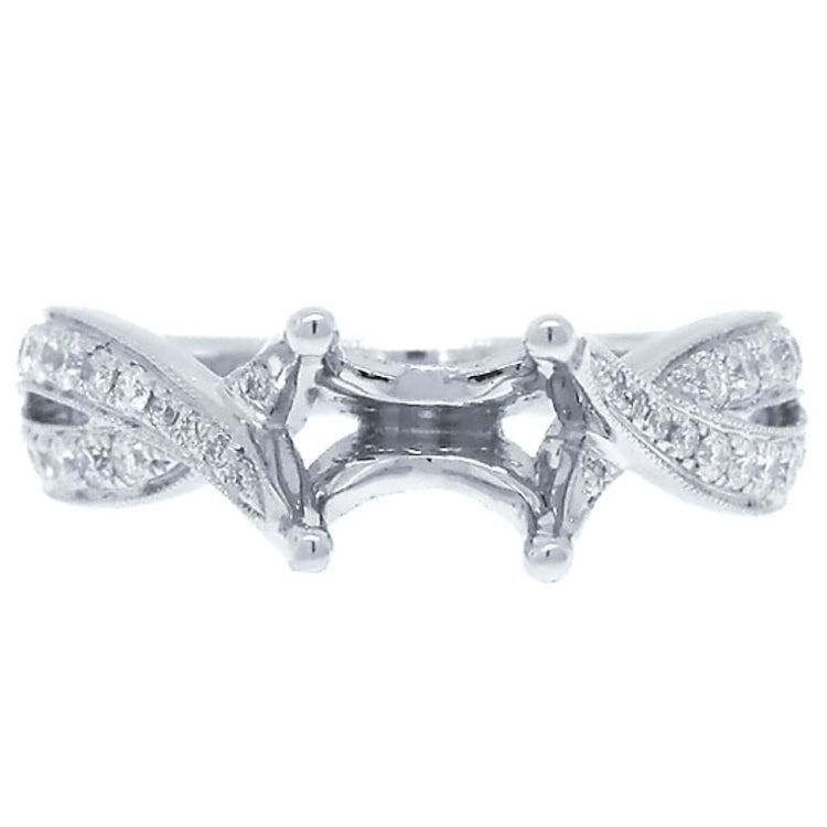 0.35ct 18k White Gold Diamond Semi-mount Ring