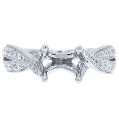 0.35ct 18k White Gold Diamond Semi-mount Ring