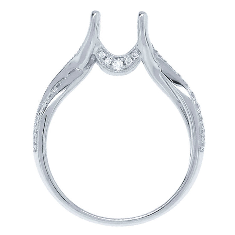 0.35ct 18k White Gold Diamond Semi-mount Ring