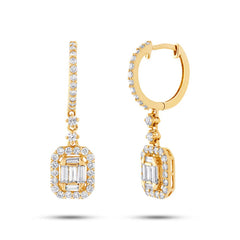 1.05ct 18k Yellow Gold Diamond Earring