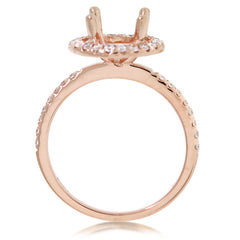 0.38ct 14k Rose Gold Diamond Semi-mount Ring