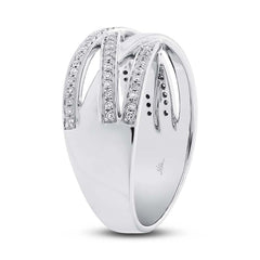 0.18ct 14k White Gold Diamond Bridge Ring