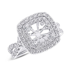 1.24ct 18k White Gold Diamond Semi-mount Ring