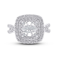 1.24ct 18k White Gold Diamond Semi-mount Ring