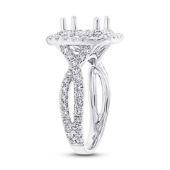 1.24ct 18k White Gold Diamond Semi-mount Ring