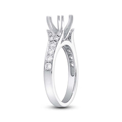 0.36ct 18k White Gold Diamond Semi-mount Ring Size 4.5