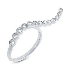 0.44ct 14k White Gold Diamond Lady's Ring Size 6