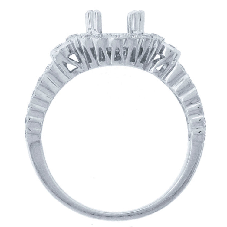 0.75ct 18k White Gold Diamond Semi-mount Ring