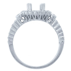 0.75ct 18k White Gold Diamond Semi-mount Ring