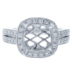 0.80ct 18k White Gold Diamond Semi-mount Ring