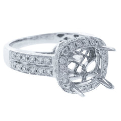 0.80ct 18k White Gold Diamond Semi-mount Ring