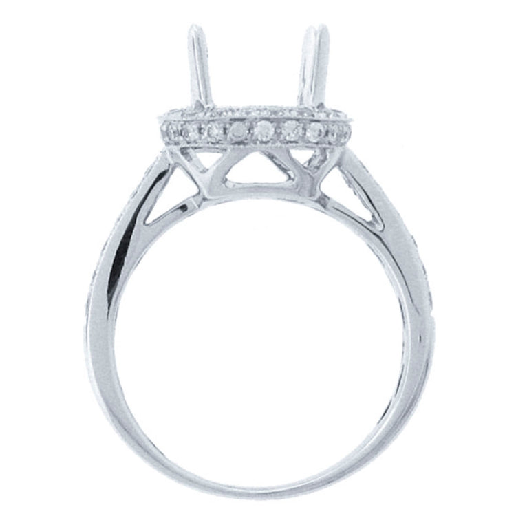 0.80ct 18k White Gold Diamond Semi-mount Ring