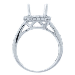 0.80ct 18k White Gold Diamond Semi-mount Ring