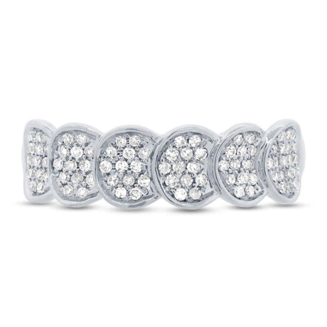 0.28ct 14k White Gold Diamond Pave Lady's Ring Size 6.75